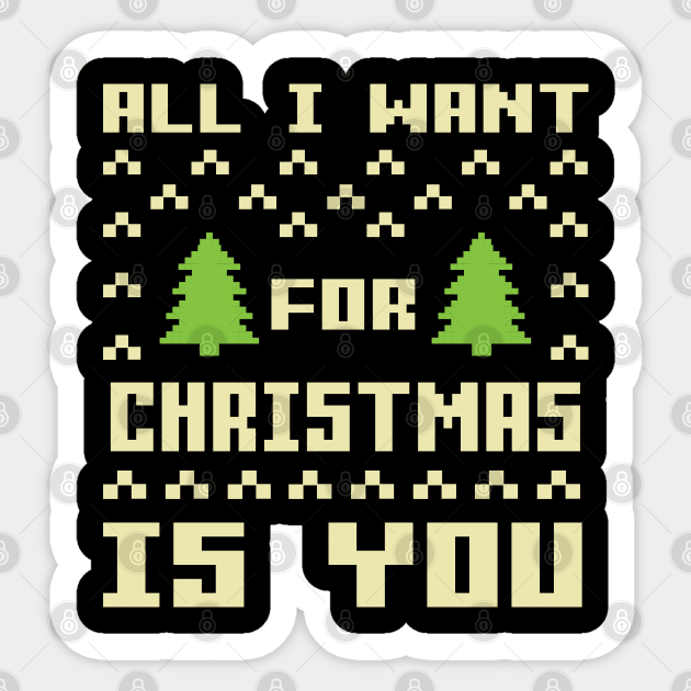 All I Want For Christmas Is You Sticker by Abderrahmaneelh